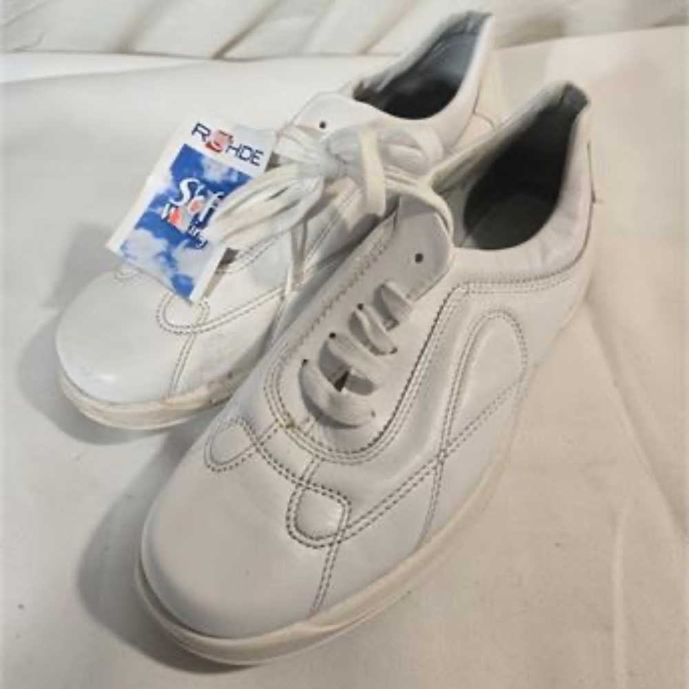Rohde Soft Walking Women's White Leather Sneakers - Size 4